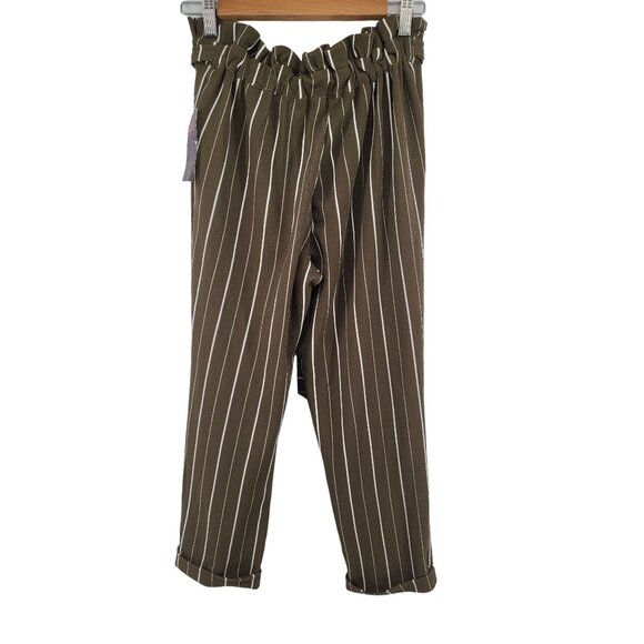 No Boundaries Womens Striped Paperbag Waist Pants S - Picture 2 of 5
